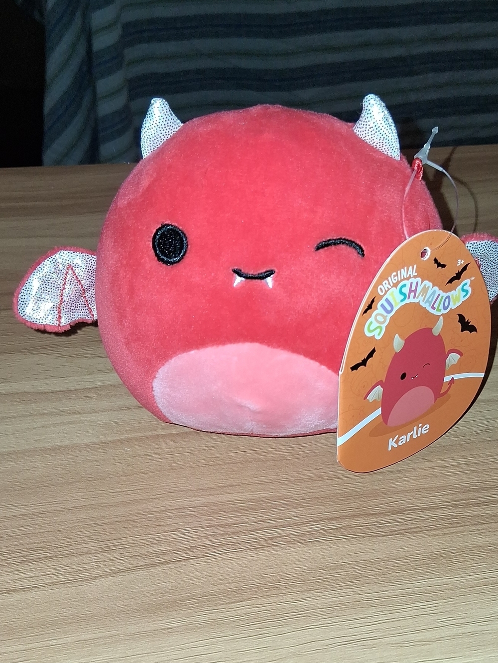 Squishmallows Red Winking Devil Plush with Pink Belly
